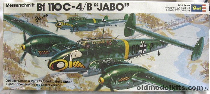 Revell 1/32 Messerschmitt Bf-110C-4/B Jabo - Great Britain Issue, H249 plastic model kit